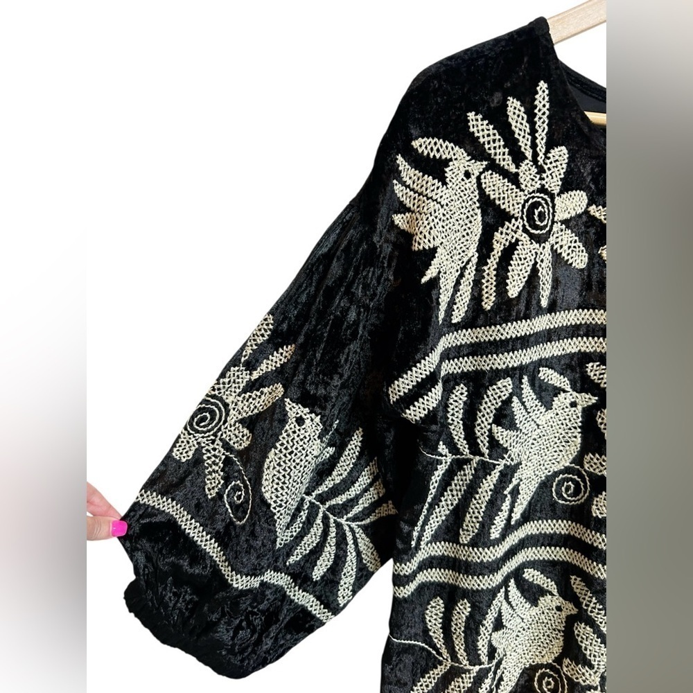 Sister Mary Lora Fay Dress in Black Velour Embroidered Size S/M - Picture 7 of 9
